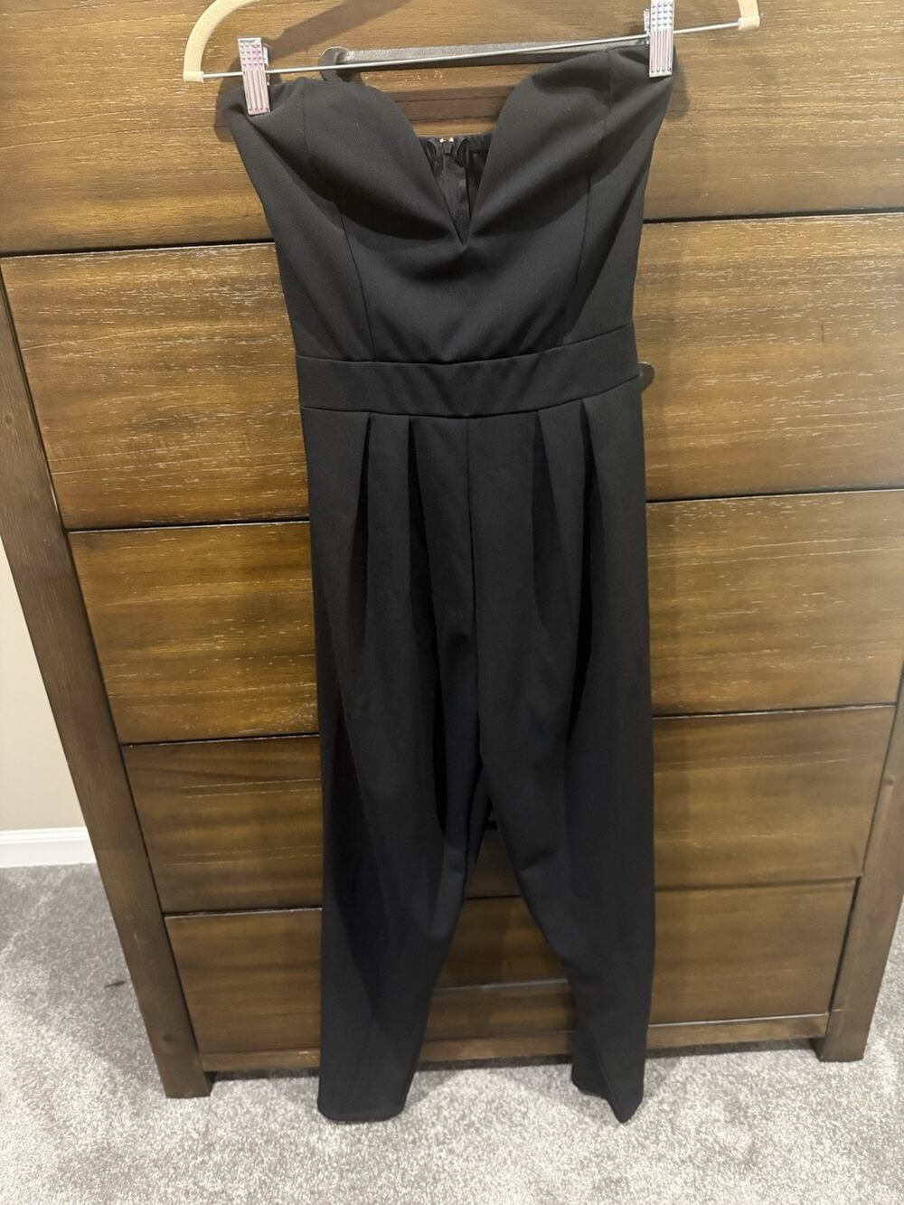 NWT Charlotte Russe Women's Sweetheart Sleeveless Color Block Jumpsuit